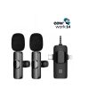 Double Micro-Cravate Sans Fil Universel – iPhone, Android, PC, Boitiers photo – Plug & Play + Réduction de Bruit