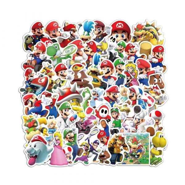 Stickers mario 4 Pack 10 Stickers Super Mario – Modèles au Choix
